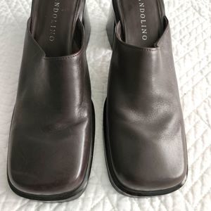 Bandolino 90s y2k leather vintage mules